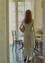 Morning Herb Garden Floral Ruffle Dress