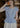 Elodie Blue Gingham Embroidered Tie-Waist Blouse
