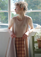 Marais Soft Patchwork Cotton Gauze Sleeveless Nightdress