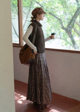 Brown Letter Vintage Knit Vest