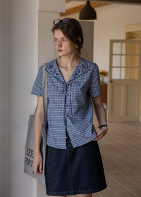 Montmartre Embroidered Tie-Front Cotton Blouse