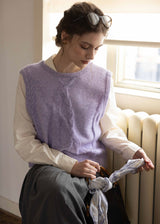 Morning Lilac Wool Knit Vest