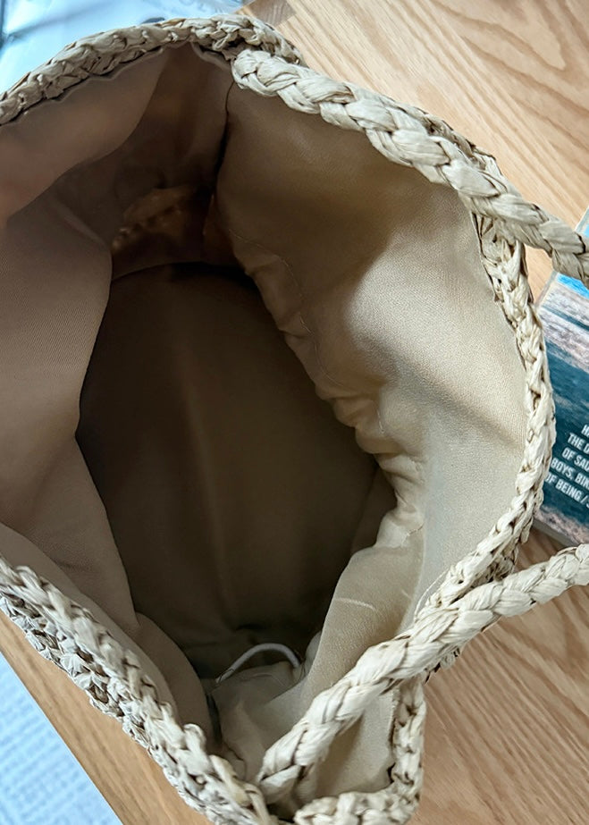 Soleil Summer Woven Straw Bucket Bag