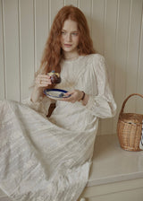 Heirloom Embroidered Vintage White Maxi Dress