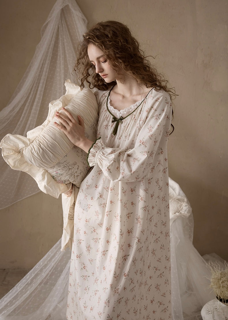 Roseveil Dream Nightgown Soft Vintage Floral Sleepwear