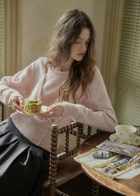 Romantic Wrap Button Knit Cardigan(2COLOR)