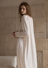 Rosalie Dream Vintage Floral Ruffle Sleepwear Nightdress(2COLOR)