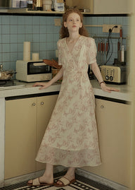 Whispering Wings Wrap Vintage Dress