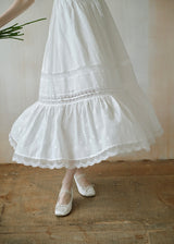 Élise Broderie White Dress | Romantic Lace Cotton Maxi Dress