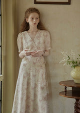 Whispering Wings Wrap Vintage Dress