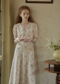Whispering Wings Wrap Vintage Dress