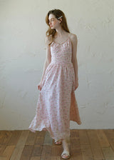Rosée du Matin Dress | Soft Pink Floral Summer Slip Dress