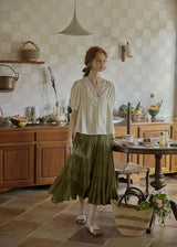 Soft Letter Blouse | Vintage Lace V-Neck Top