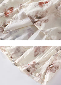 Whispering Bloom Skirt | Romantic Cream Floral Tiered Skirt