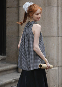 Clair de Lune Check Blouse | Romantic Gingham Summer Top