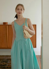 Aqua Mint Sleeveless A-Line Dress
